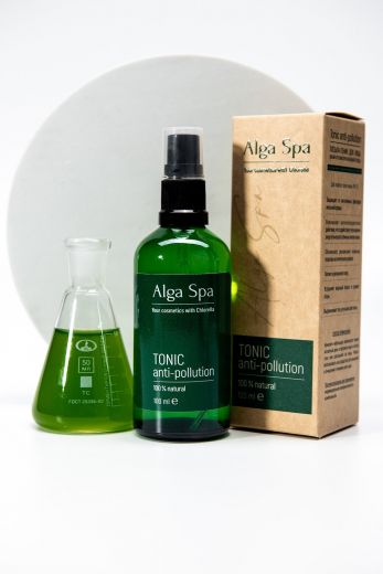 Alga Spa - Лосьон-тоник для лица. Защита от факторов внешней среды на основе живой суспензии микроводоросли Chlorella. 100 мл