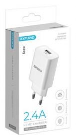 БП сетевой Exployd EX-Z-1419, 2,4A, 1xUSB, белый