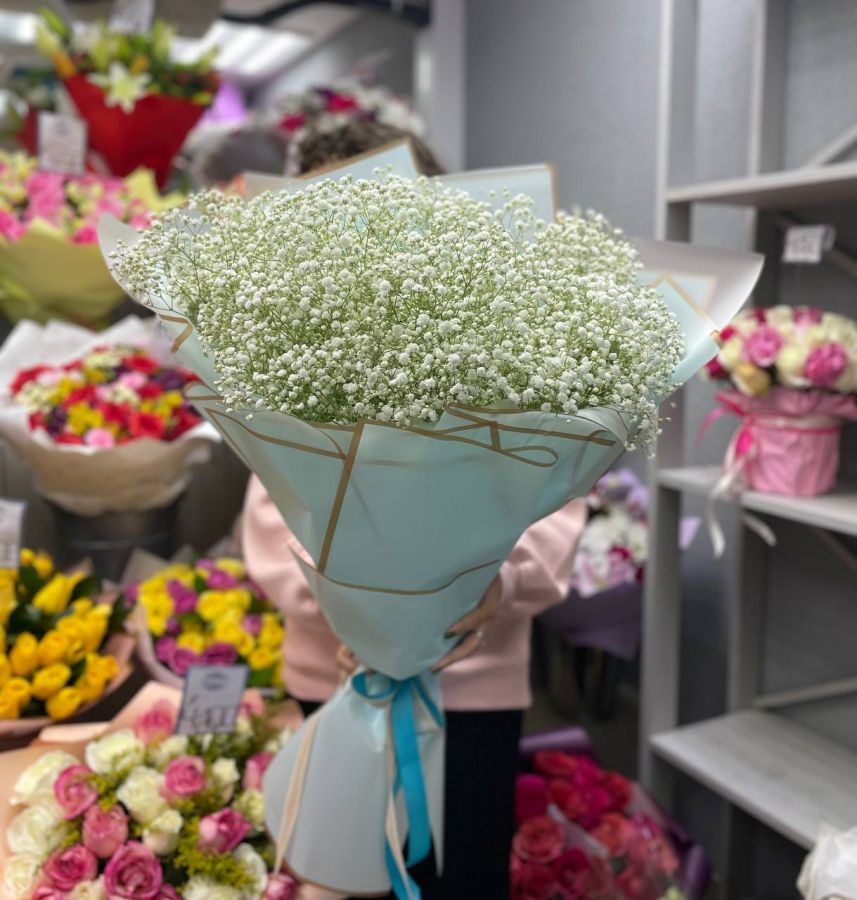 Букет из белой гипсофилы (от 9шт)