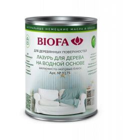 Лазурь для Дерева на Водной Основе Biofa 5175 0.4л Бесцветная, Шелковисто-Матовый Блеск / Биофа 5175.
