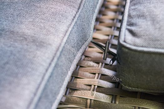 Диван-трансформер Violetta (шезлонг-трансформер) с подушками ротанг искусственный, Серый