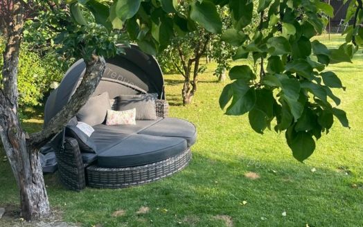 Диван-трансформер Violetta (шезлонг-трансформер) с подушками ротанг искусственный, Серый