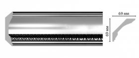 Плинтус Потолочный Decomaster 100C-63 ШК/14 В69хШ69хД2400 мм / Декомастер.
