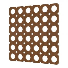 Перфорированная Панель Cosca Цирко ХДФ Орех В1030хШ695 мм / Коска.