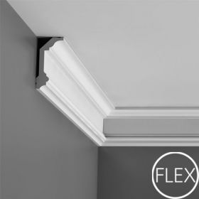 Карниз Гибкий Orac Decor С321F Д200xШ5xВ9.9 см Лепнина из Полиуретана / Орак Декор.