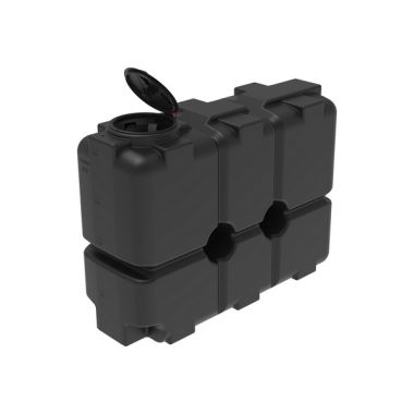 Емкость ST 2000л черная с откидной крышкой пластиковая