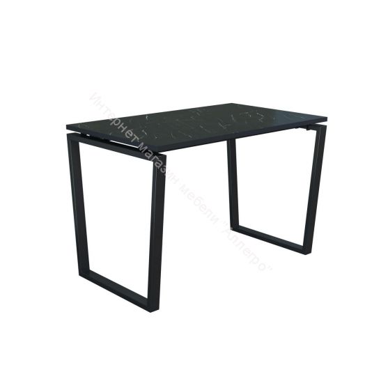 Стол компьютерный Юта 55.09, мрамор Чёрный/металл Чёрный