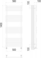 Электрический полотенцесушитель TERMINUS Ватра П25 50х140 схема 4