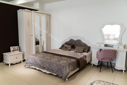 Шкаф для одежды 06.116 Кантри (патина) , Вудлайн кремовый/Сандал белый