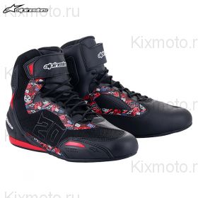 Мотоботинки Alpinestars FQ20 Faster 3 Rideknit, Чёрно-красные