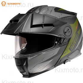 Мотошлем Schuberth E2 Explorer, Черный матовый-зеленый