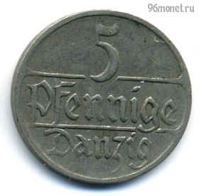Данциг 5 пфеннигов 1923