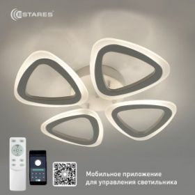 Estares св-к-люстра св/д управл. ROOM 4TR 60W 2K-4K-6K 435x70 пульт ДУ белый IP20