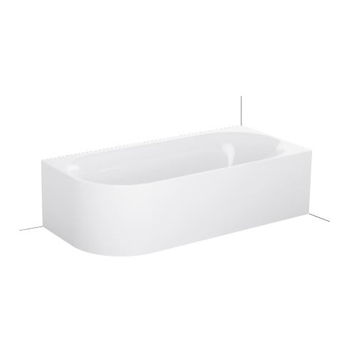 Изображение Овальная ванна углового монтажа Bette Lux Oval IV Silhouette 3435 CELVS правая 175х80