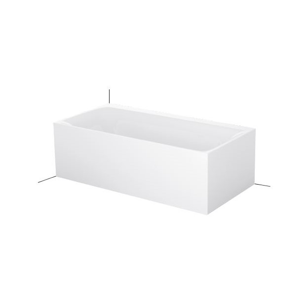 Изображение Прямоугольная ванна уголового монтажа Bette Lux IV Silhouette Side 3461 CERVS левая 180х90