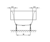 Овальная встраиваемая ванна Bette Lux Oval Highline 3466 CFXXH 180х80 схема 4