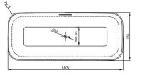 Прямоугольная отдельностоящая ванна Bette Art 3480 CFXXK 180х75 схема 3