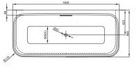 Прямоугольная ванна пристенного монтажа Bette Art 3480 CWVHK 168х80 схема 2