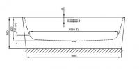 Прямоугольная ванна пристенного монтажа Bette Art 3480 CWVHK 168х80 схема 3