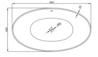 Овальная отдельностоящая ванна Bette Eve Oval 6043 CFXXS 180х100 схема 3