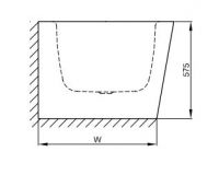 Прямоугольная ванна пристенного монтажа Bette Starlet I Silhouette 8300 CWVVK 165х75 схема 4