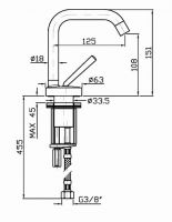 Смеситель Zucchetti Isystick для раковины ZP1195 схема 1