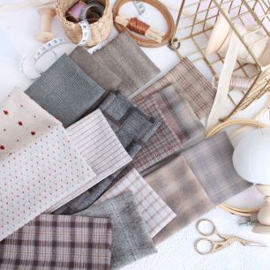 Набор фактурного хлопка - Дымка над рекой (15 отрезов 23*35 см.)