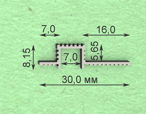 Теневая рейка Pro Design 615 Черный анодированный