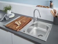 Набор: Мойка Grohe K200 из нержавеющей стали и смеситель Grohe BauEdge 31367000 схема 2