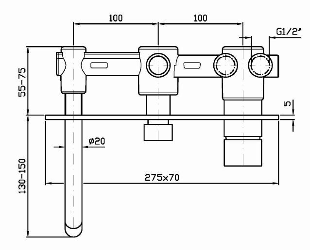 Смеситель Zucchetti Pan для ванны и душа ZP6640 ФОТО