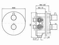 Смеситель Zucchetti Pan для душа ZP6800 схема 1