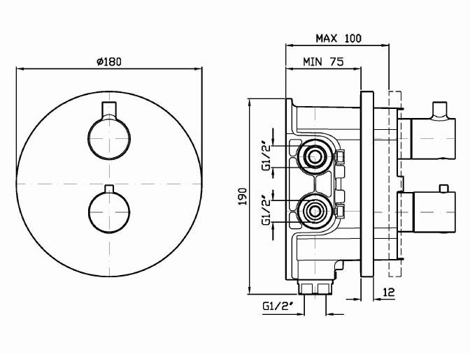 Смеситель Zucchetti Pan для душа ZP6800 схема 1