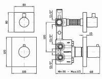 Смеситель Zucchetti Pan для душа ZP8659 схема 1