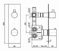 Смеситель Zucchetti Pan для душа ZT28659 схема 1