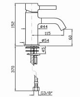 Смеситель Zucchetti Pan для раковины ZP6242 схема 1