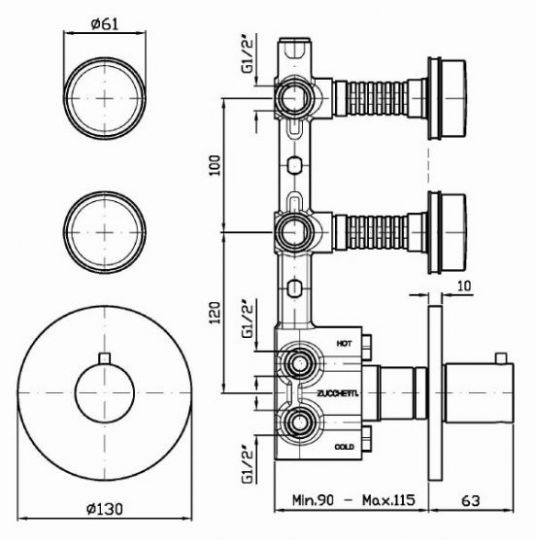 Смеситель Zucchetti Savoir для душа ZSV660 ФОТО