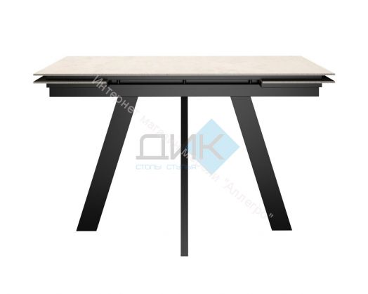 Стол Dikline DM120 Хромикс белый/опоры черные