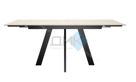 Стол Dikline DM120 Хромикс белый/опоры черные