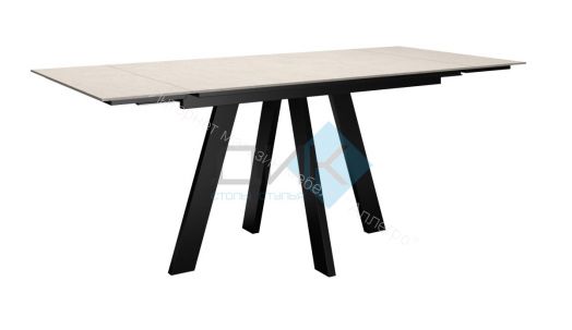 Стол Dikline DM120 Хромикс белый/опоры черные