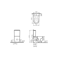 Унитаз-компакт напольный 9830B003-7203 VITRA Sento схема 2