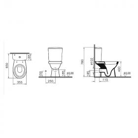 Монолитный унитаз с бачком VITRA Norm Fit 9844B099-7203 ФОТО