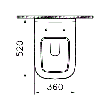 Унитаз подвесной 5507B003-0101 VITRA S20 схема 5