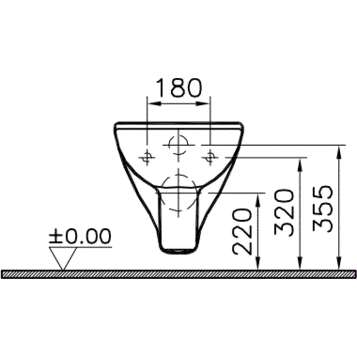 Унитаз подвесной 5507B003-0101 VITRA S20 схема 7