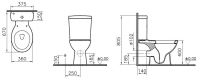 Напольный унитаз компакт Vitra Norm Nord 9845B099-7201 схема 4