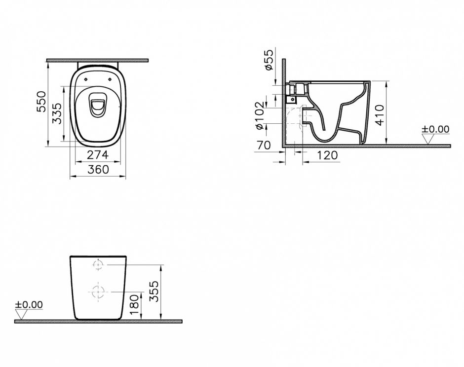 Напольный унитаз VITRA Plural 7815B403-0075 ФОТО