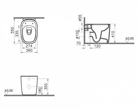 Напольный унитаз VITRA Plural 7815B403-0075 ФОТО