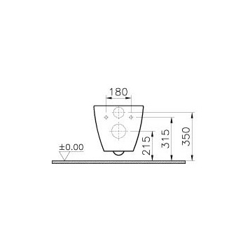 Унитаз подвесной 4392B003-6047 VITRA Shift схема 10