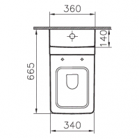 Унитаз - компакт 9818B003-7200 VITRA T4 схема 4