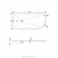 Душевой поддон из искусственного камня RGW Stone Tray ST/AL-G 120х80 L 16154128-02L схема 3