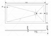 Душевой поддон из искусственного камня RGW Stone Tray ST 100x80 16152810 схема 6